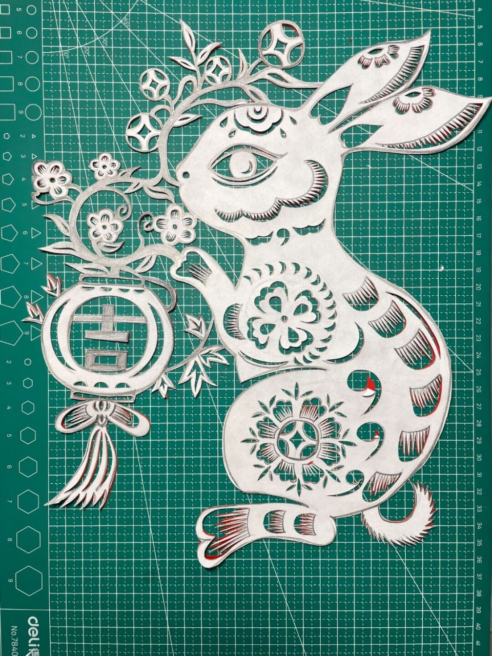 兔子 剪纸 小兔子 兔年大吉