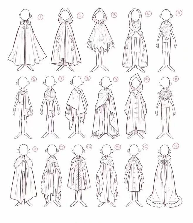 【绘画素材】人物服装/服设参考素材合集