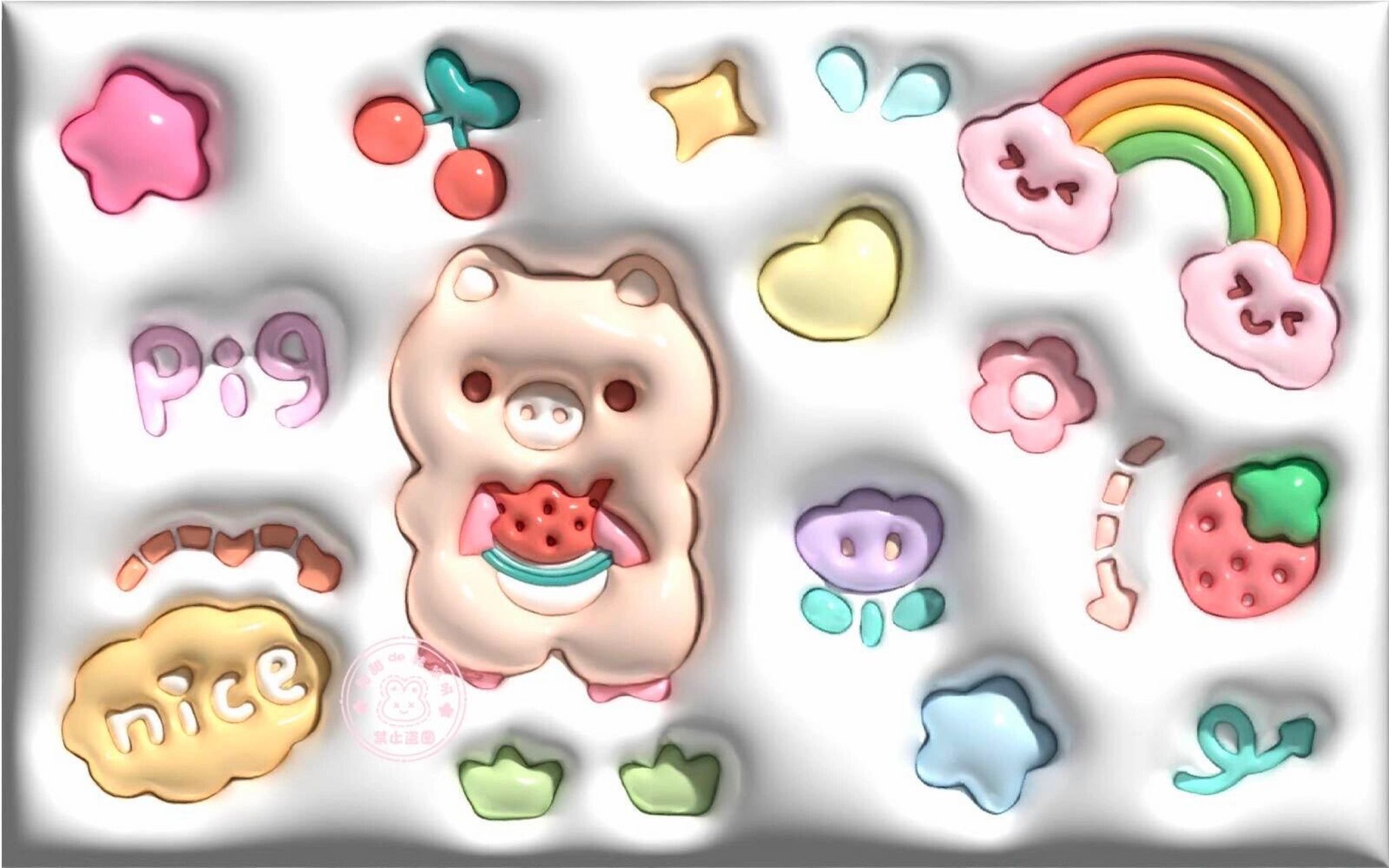 第116期:原创可爱平板膨胀壁纸