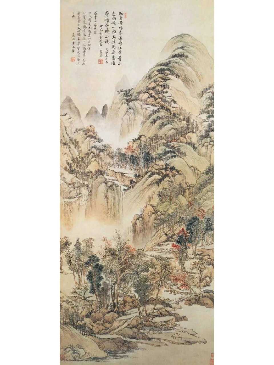 清代山水名家—四王-王翚 王翚字石谷,号耕烟散人,剑门樵客,所画的