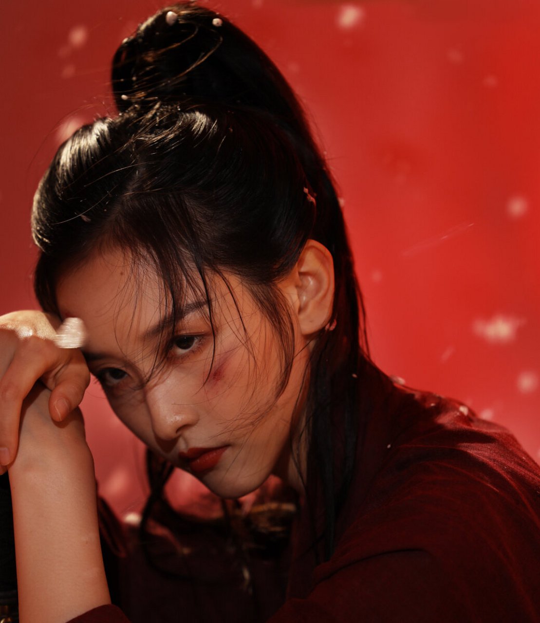 古风真人女生头像图片分享91 红色衣服小姐姐好帅气