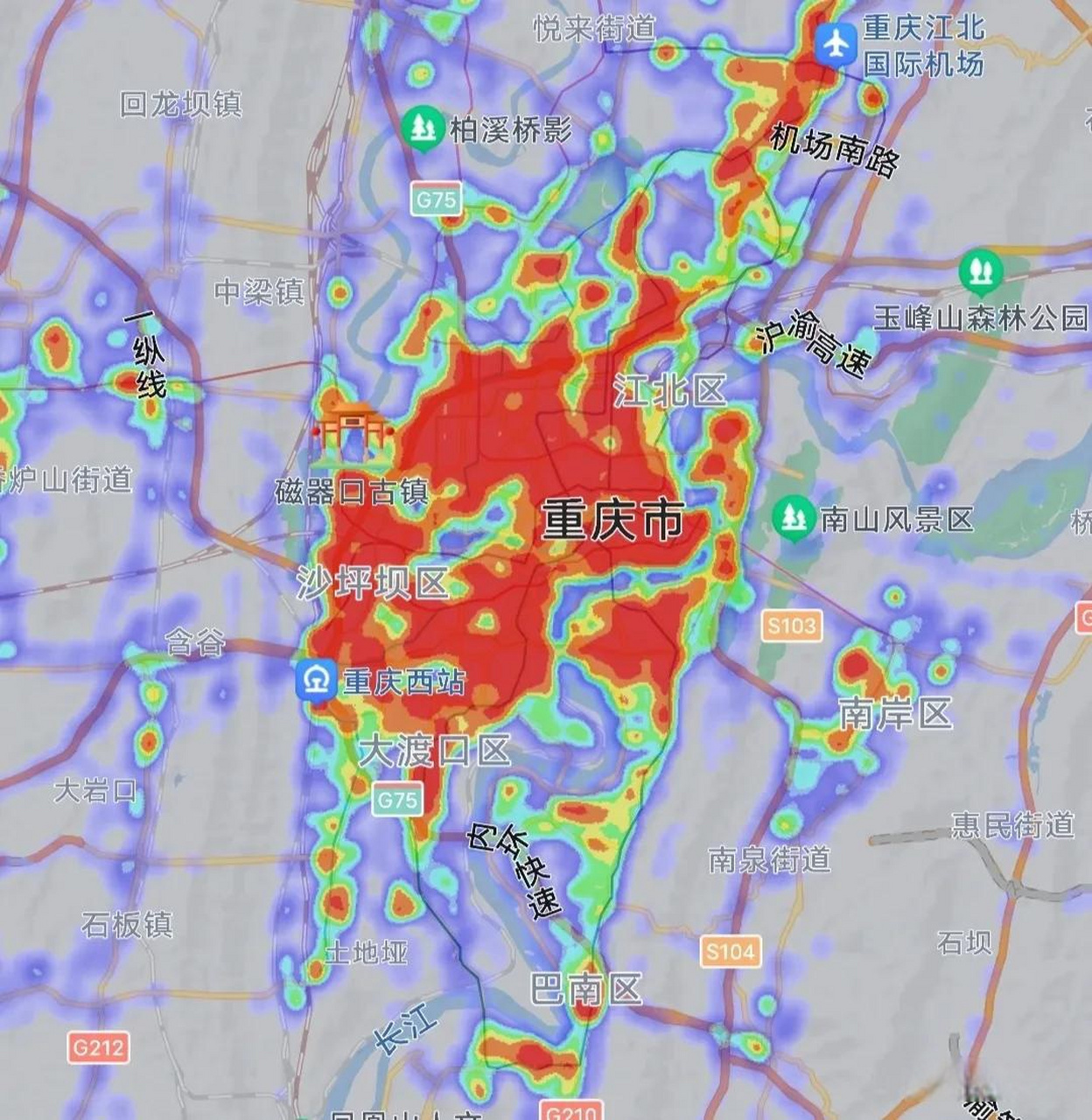 重庆实时热力图图片