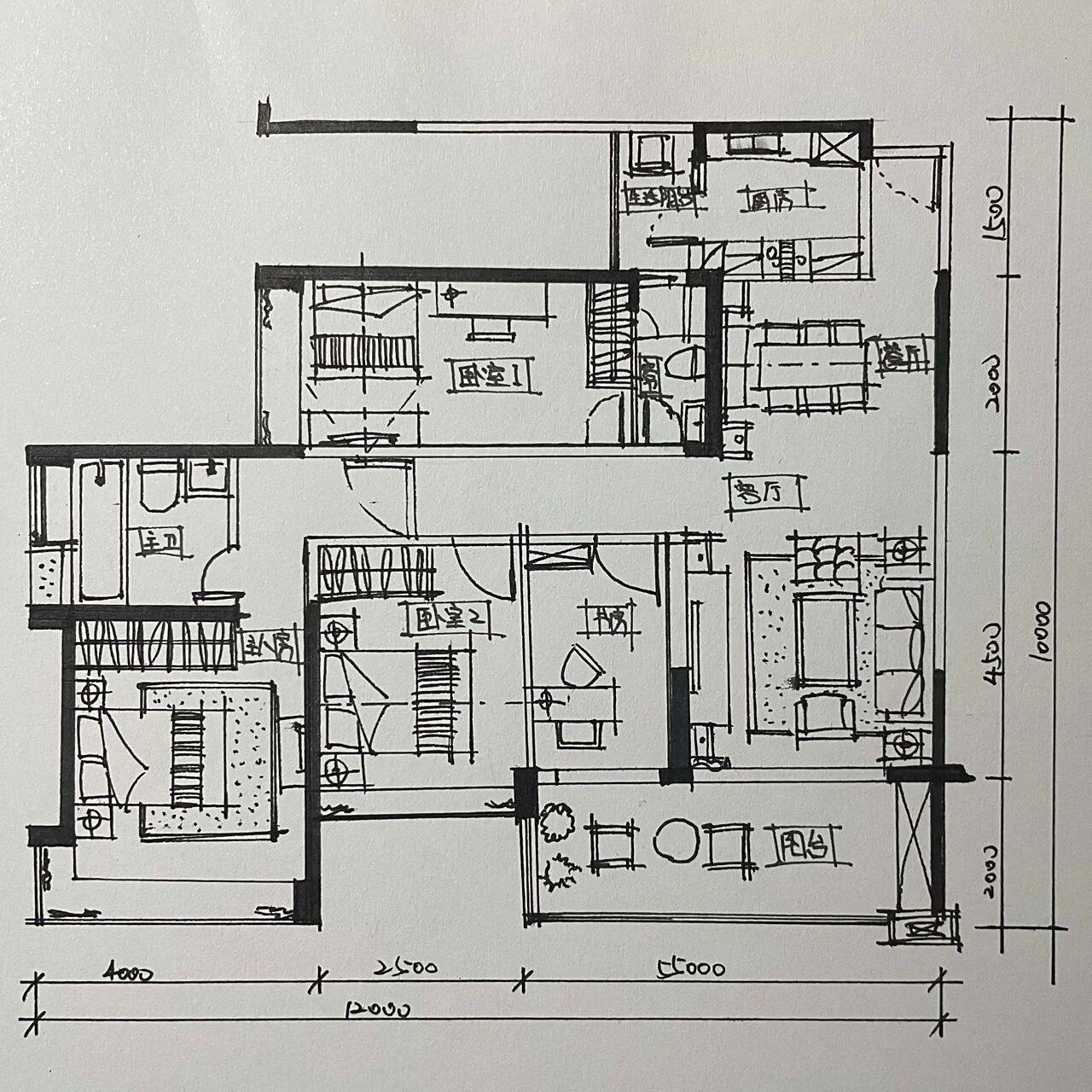 室内设计之平面图 74平面图绘制时应注意: ①尺度比例的控制 ②室内