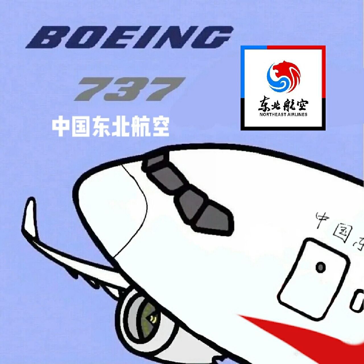 飞机头像(中国东北航空b737-800) 第二次,估计好多人都不知道中国这个