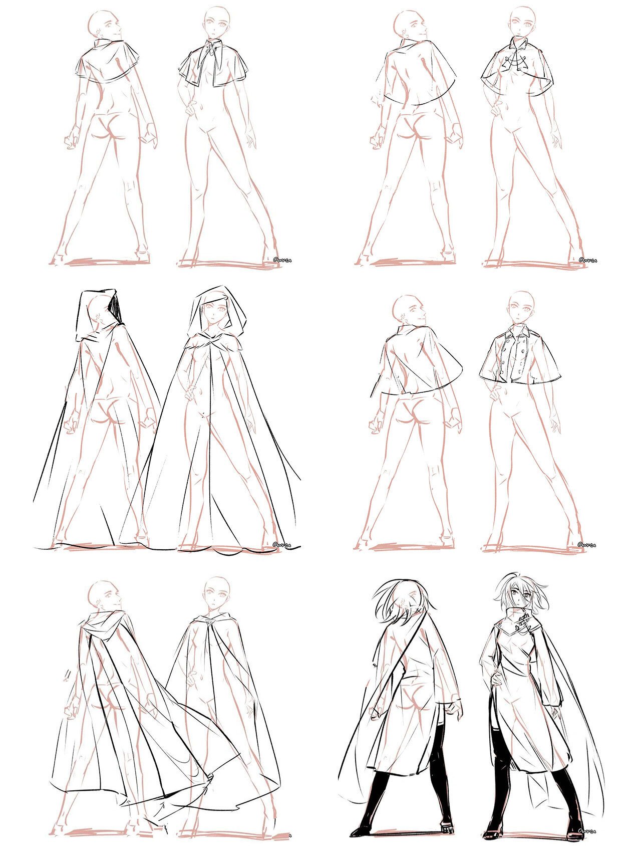 【绘画素材】人物服装/服设参考素材合集