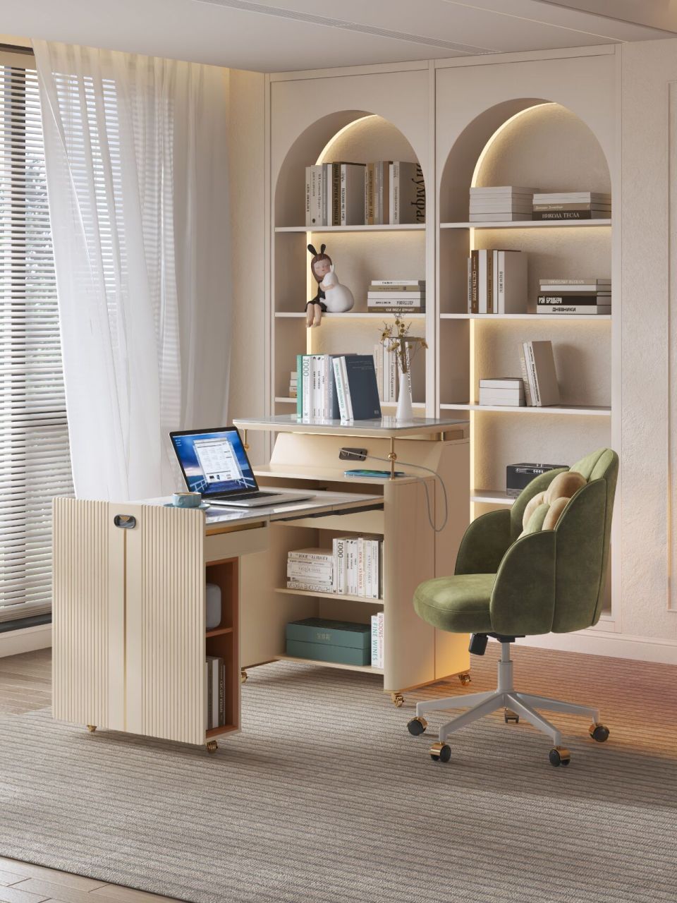 小户型可移动书桌,打造舒适的家居空间 真的很省空间呀,桌子折叠伸缩