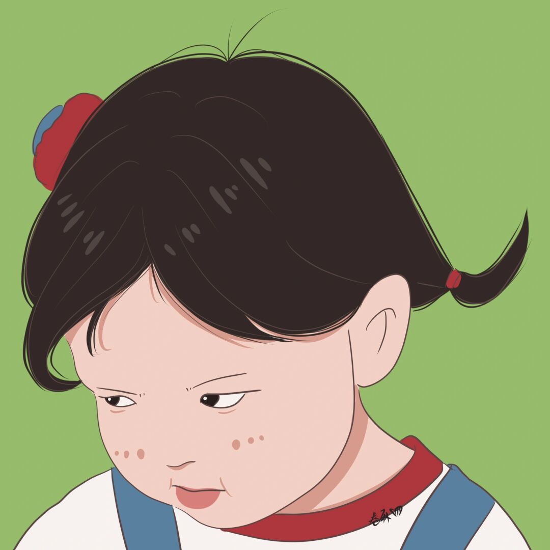 头像女小朋友头像插画女生卡通头像插画插画风头像头像头像可爱插画