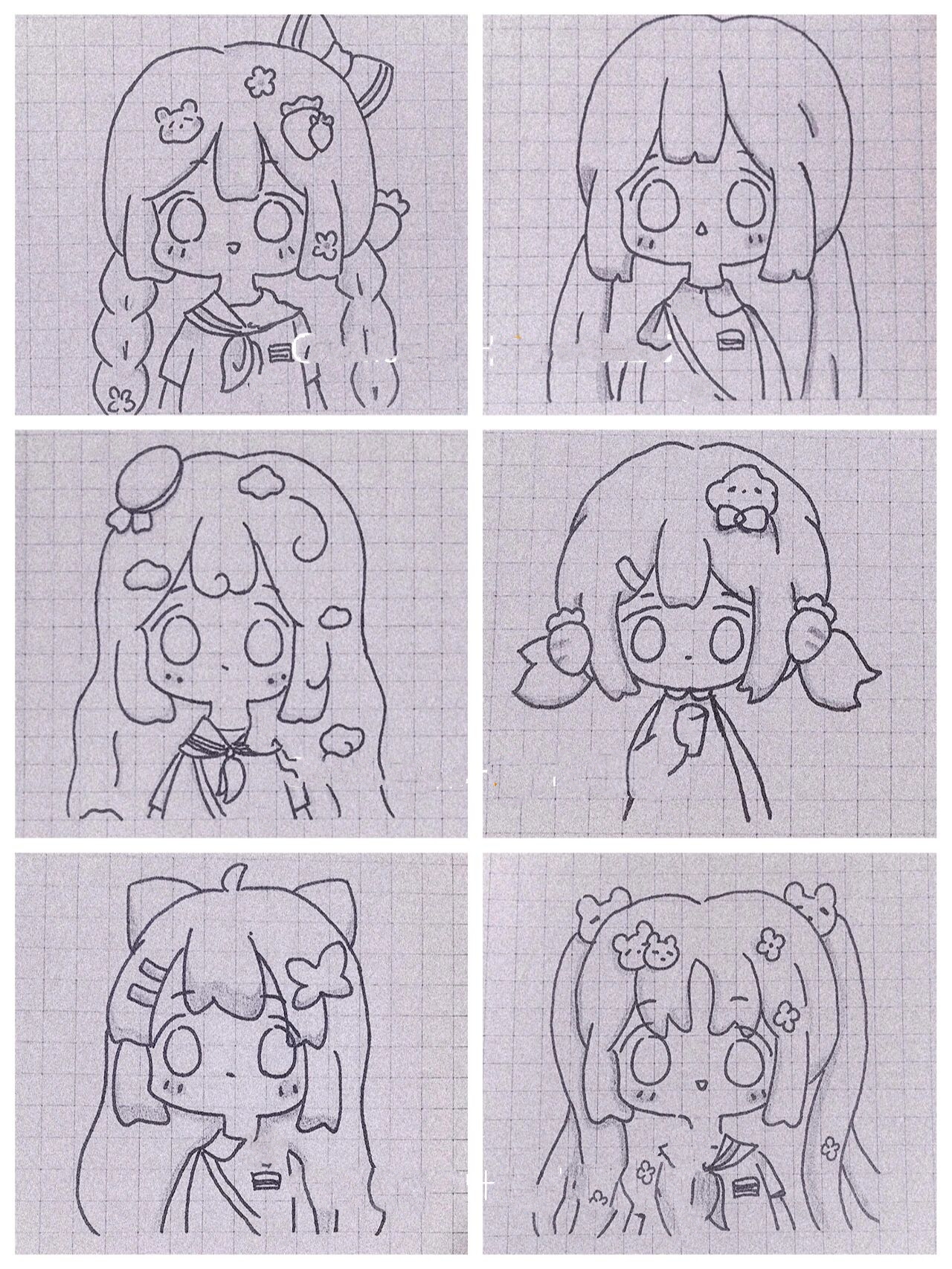 简笔画小女孩95绘画合集①