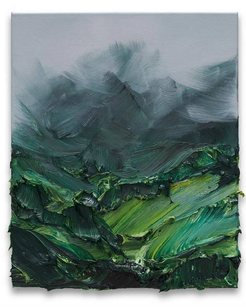 油画/画家 conrad jon godly 山峰绘画作品 来自瑞士画家 conrad jon