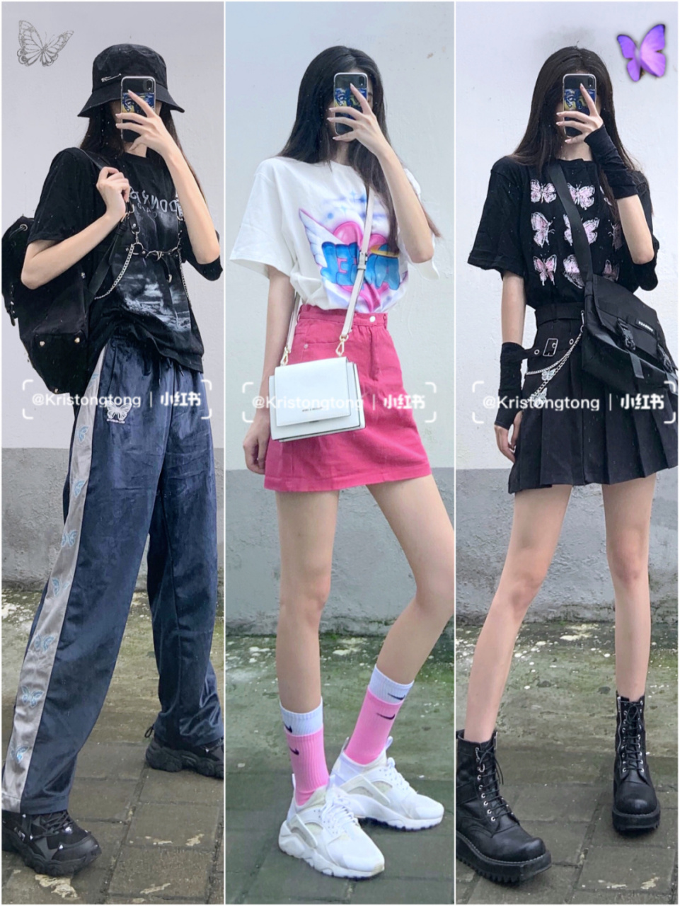 甜酷女孩夏日ootd t恤和长裤都来自→chillg中国[庆祝][庆祝][庆祝]