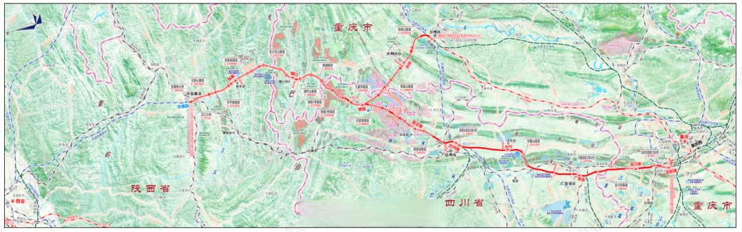 川内将新建这5座高铁站】近日《新建西安至重庆高速铁路安康至重庆