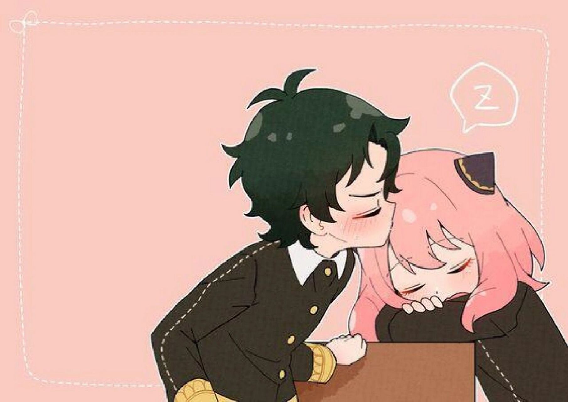 次子偷亲阿尼亚～ 次子:"阿尼亚睡着了,偷亲一下应该不会被发现吧"