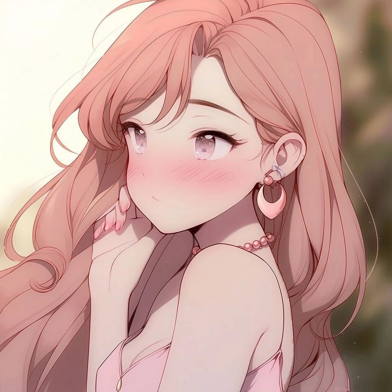 动漫女生头像』猫与少女』粉色系』可爱