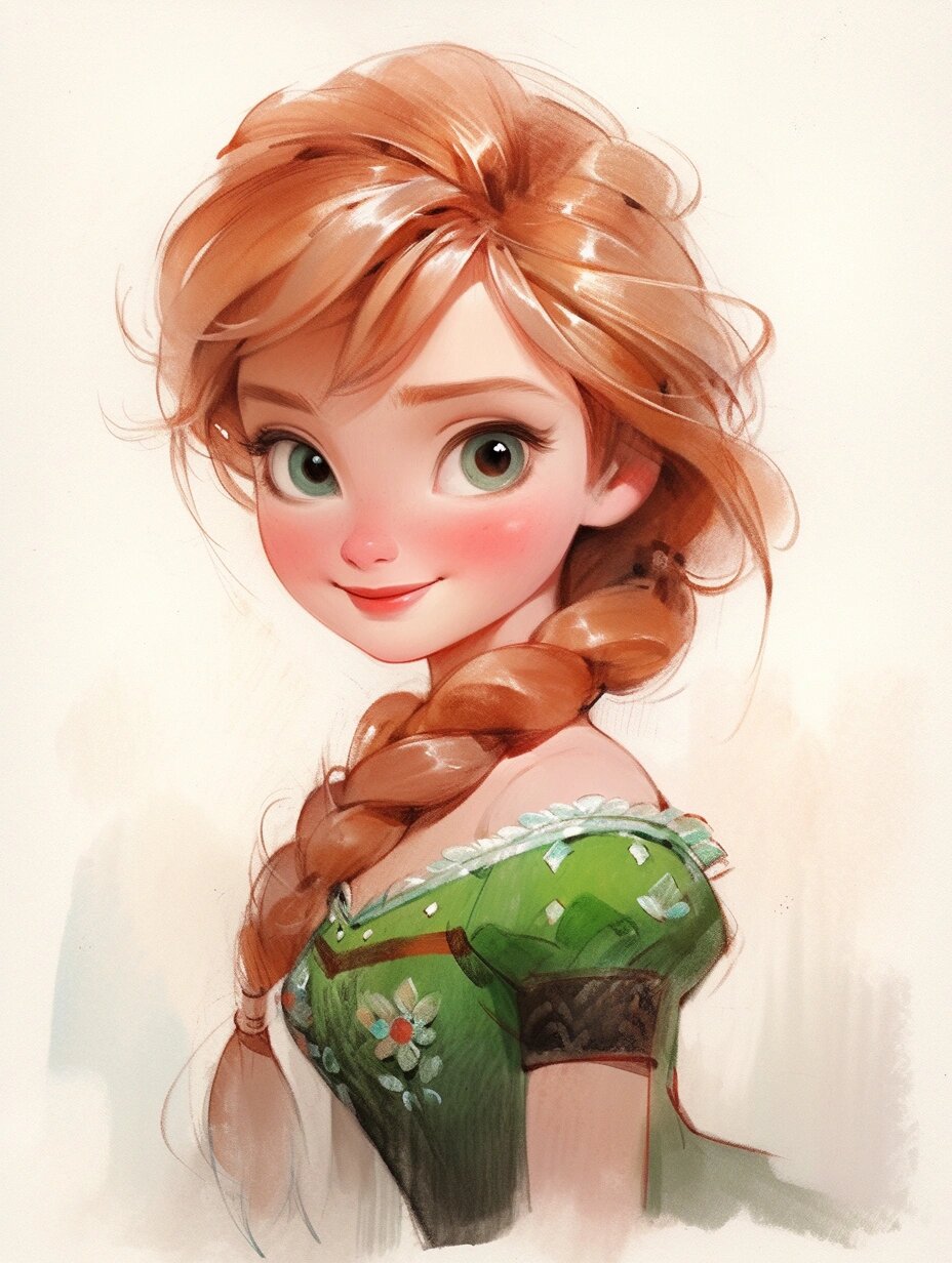 迪士尼公主头像系列 7615 冰雪奇缘之安娜公主