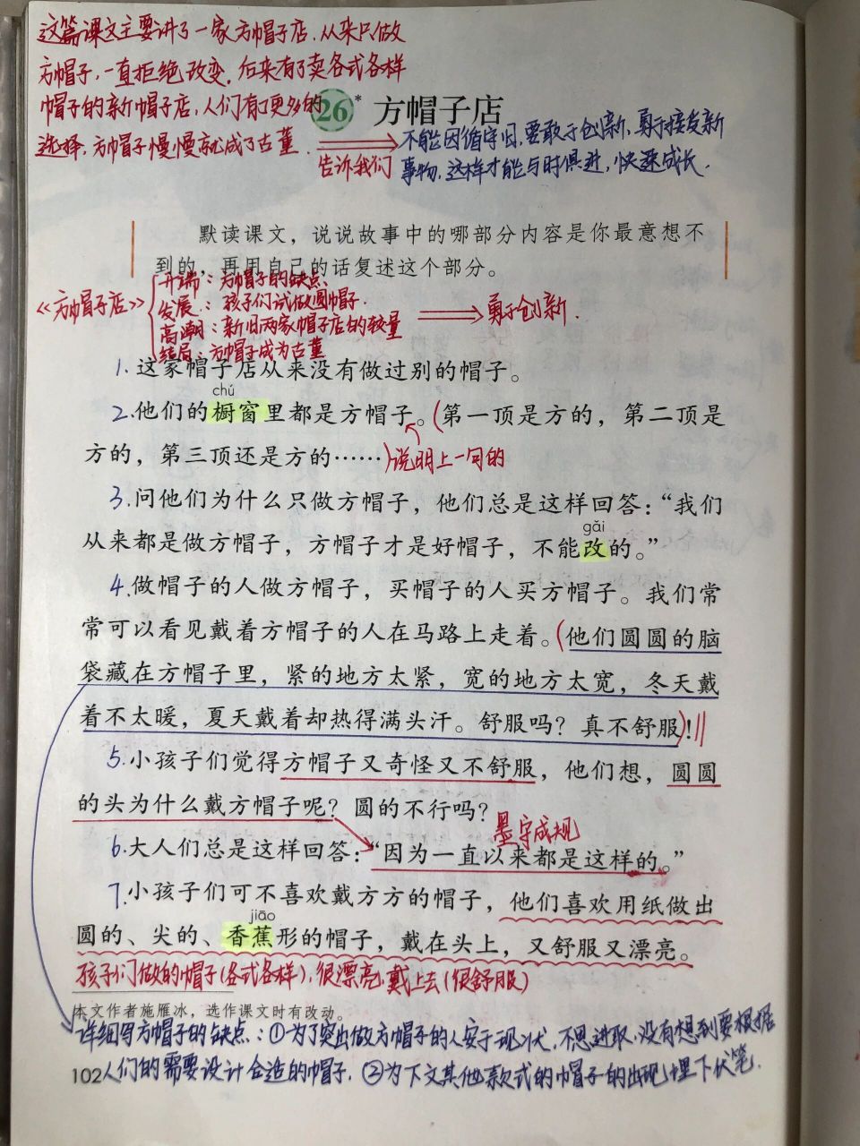 26方帽子店生字图片