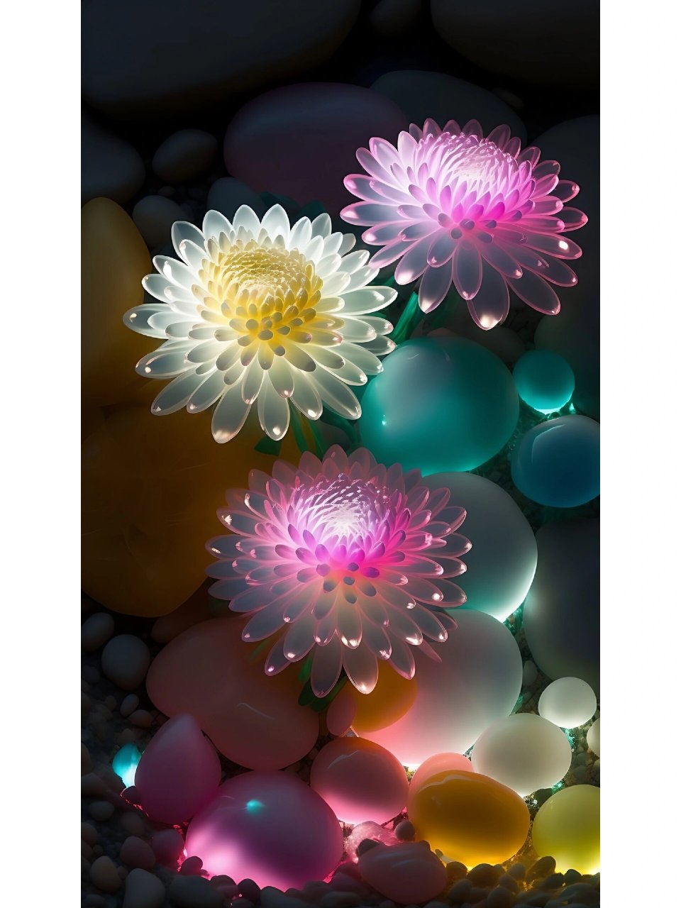 治愈系壁纸『彩色石头』