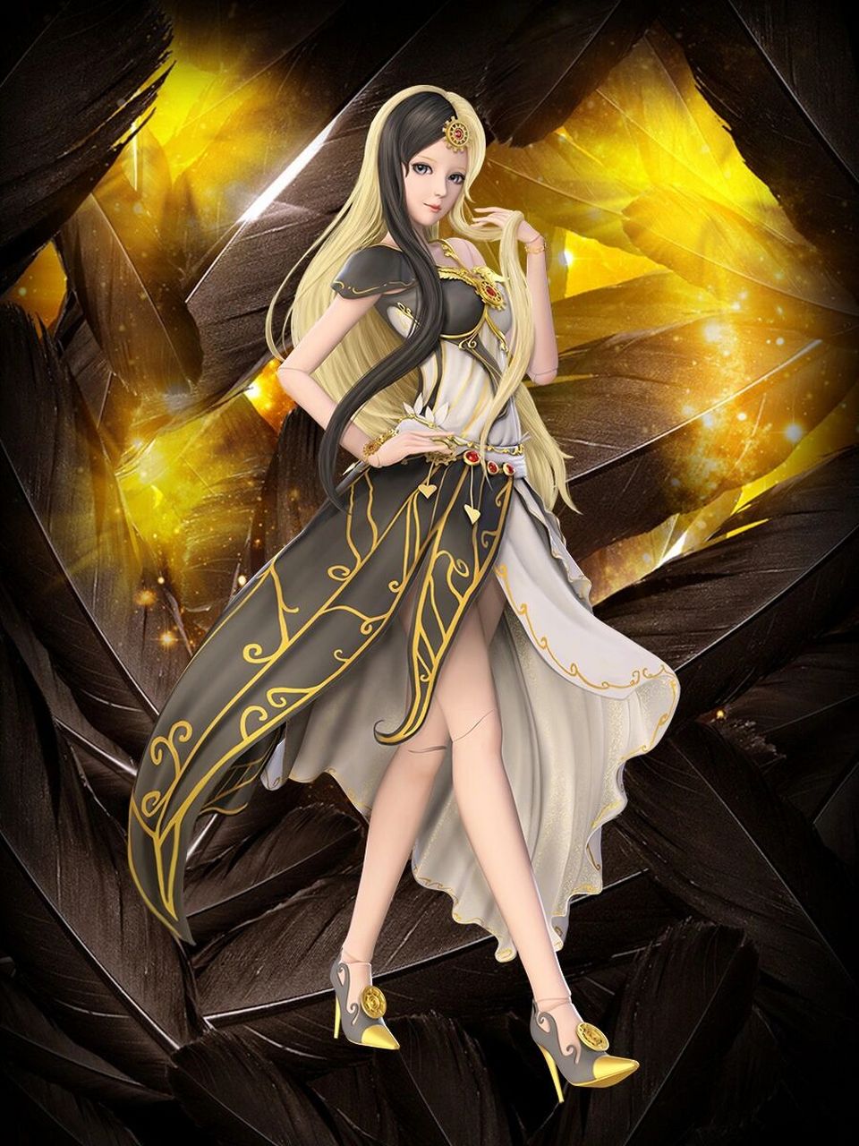 叶罗丽高清壁纸-白光莹 水一期,一个背景三个动作,感觉也还行吧,哈哈