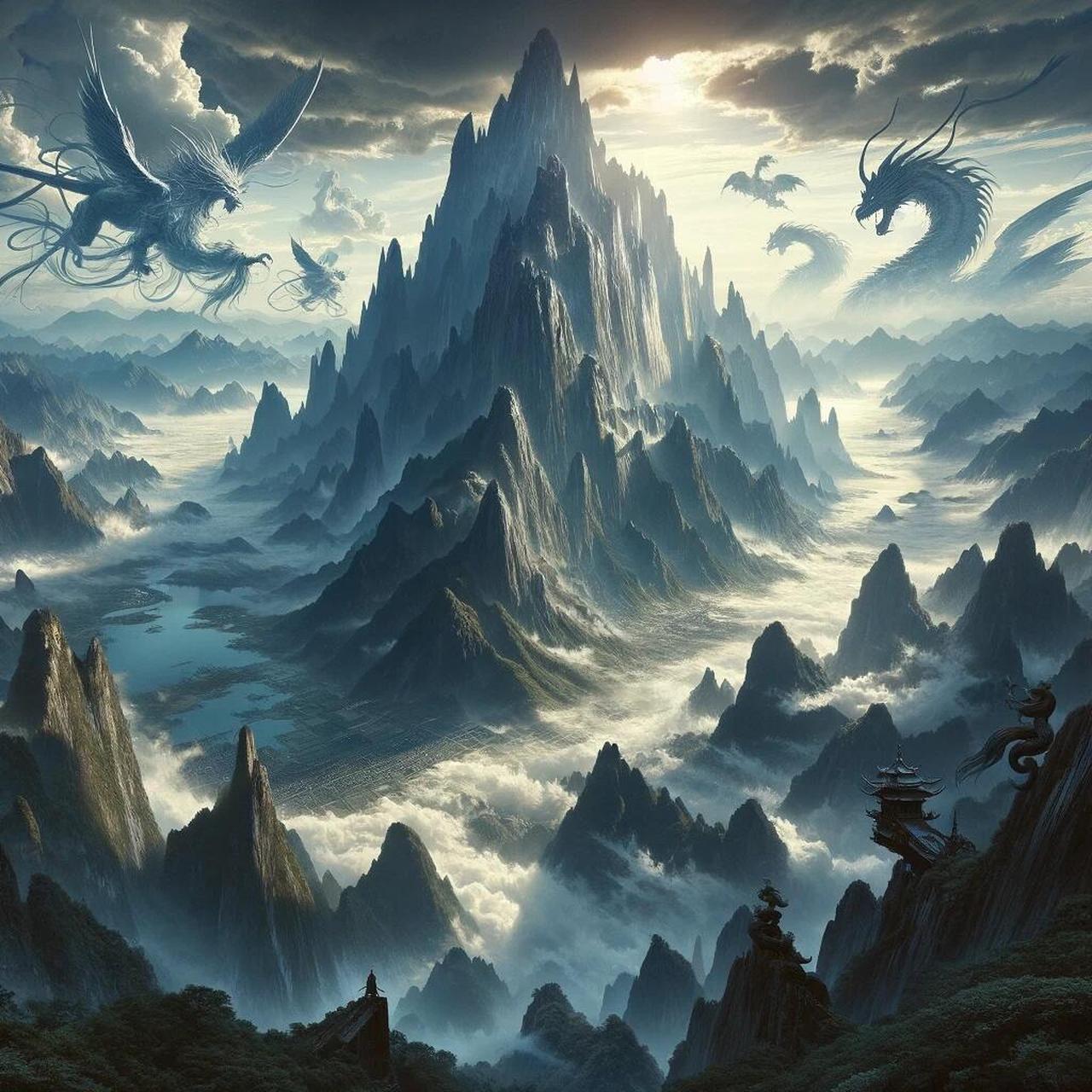 洪荒地图—不周山 97传说: 相传为盘古开天辟地后盘古脊梁所化 为