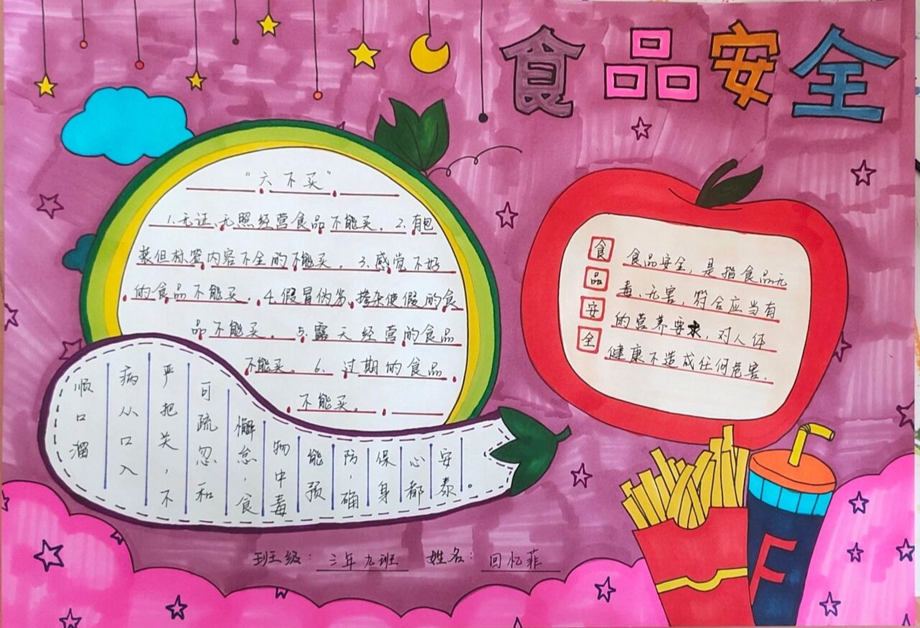 食品安全手抄报