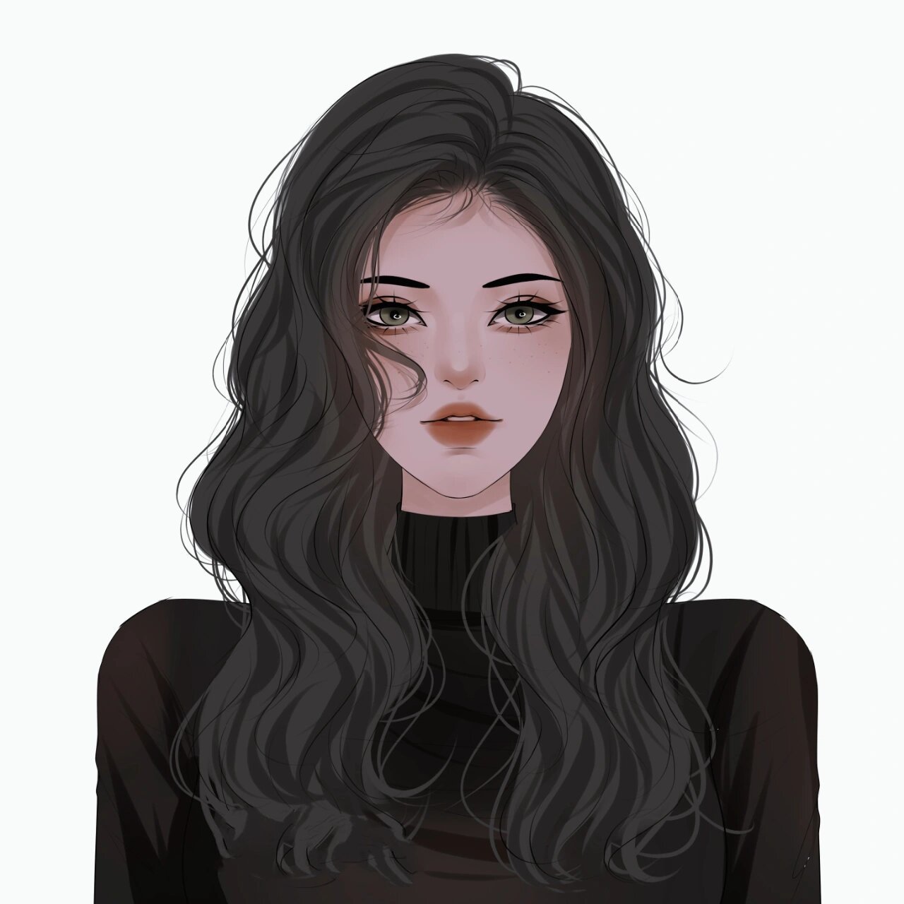 高冷女生漫画头像 氛围感头像 女生头像 男生头像 情侣头像 手绘头像