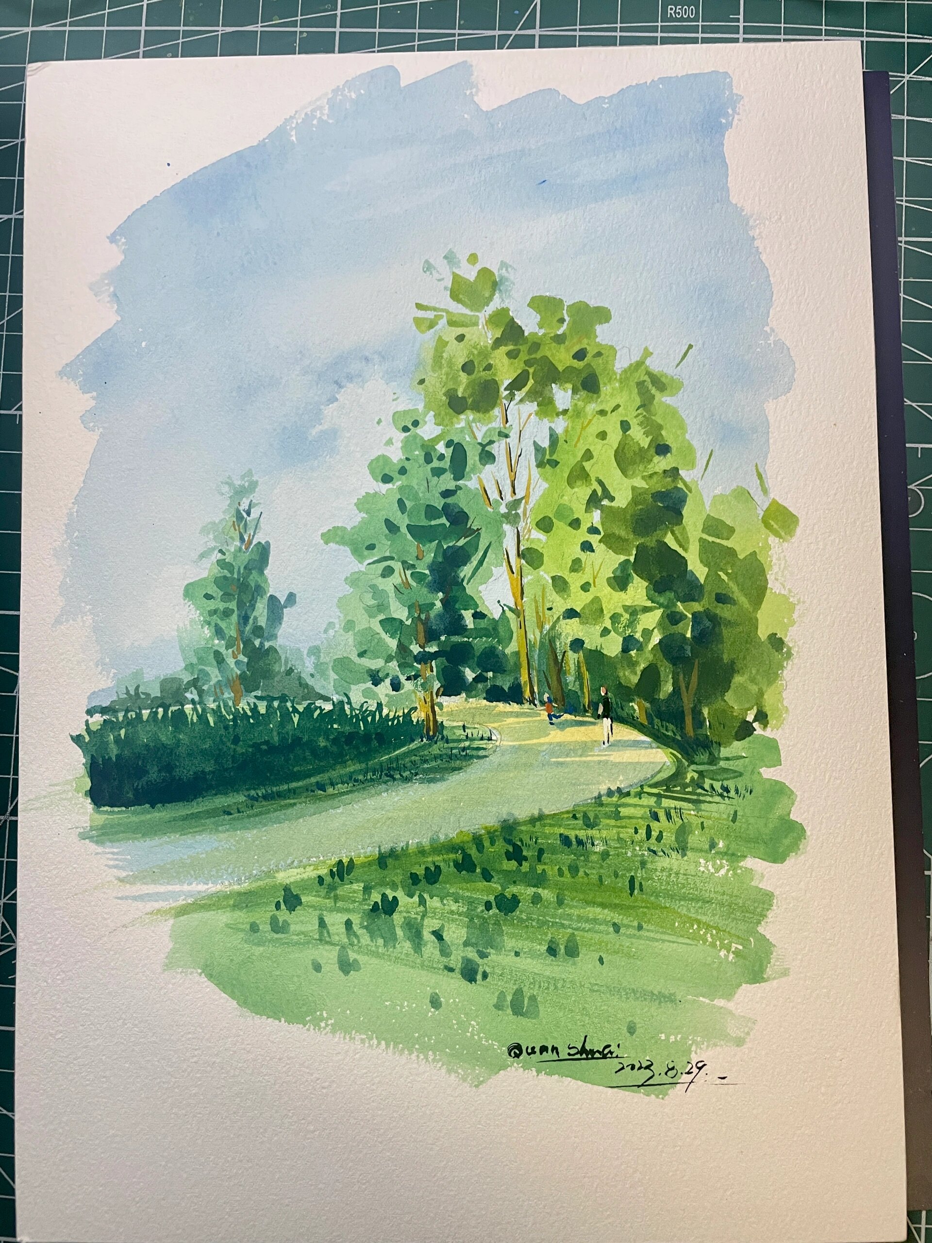 速涂一张乡村小景【水彩风景教程】