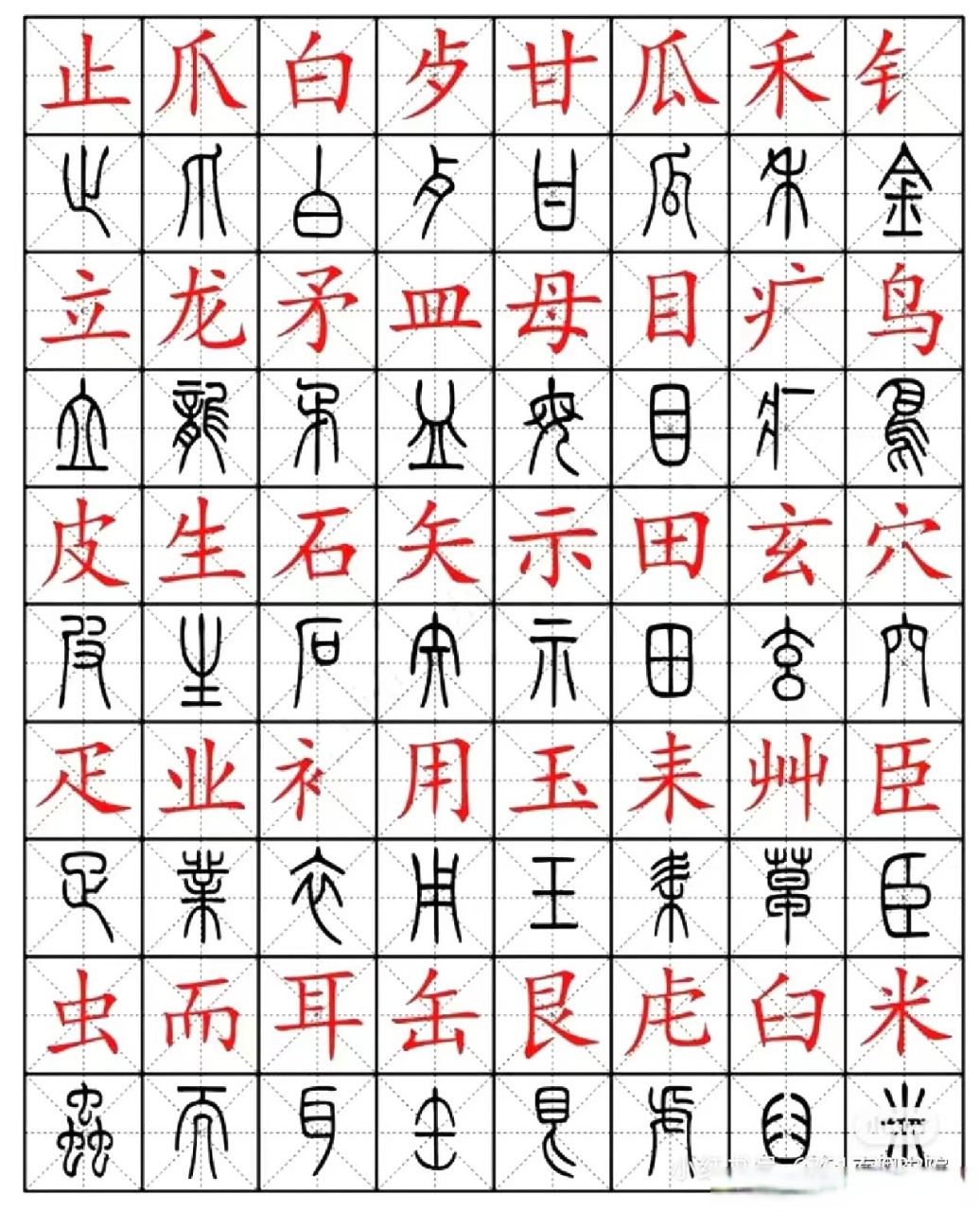 砂字篆书图片