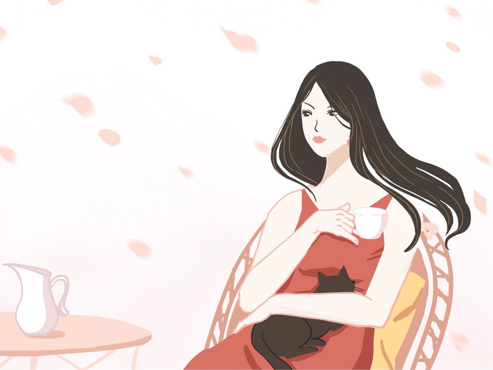 插画|优雅气质的美女 这个夏天着实有点不一样 不一样的是这夏天酷热