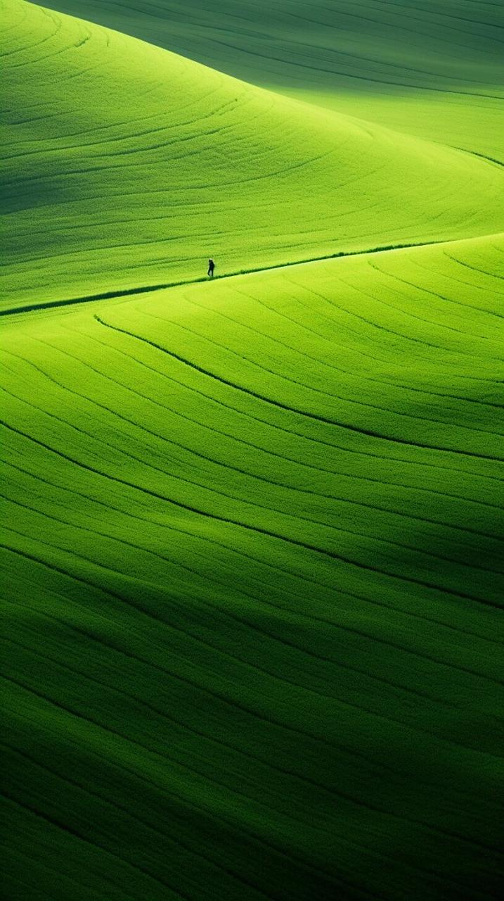 洗眼壁纸 | 空旷的绿色草地95