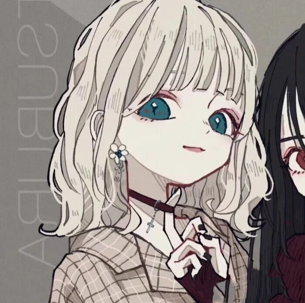 一甜一酷的闺蜜头像 之动漫