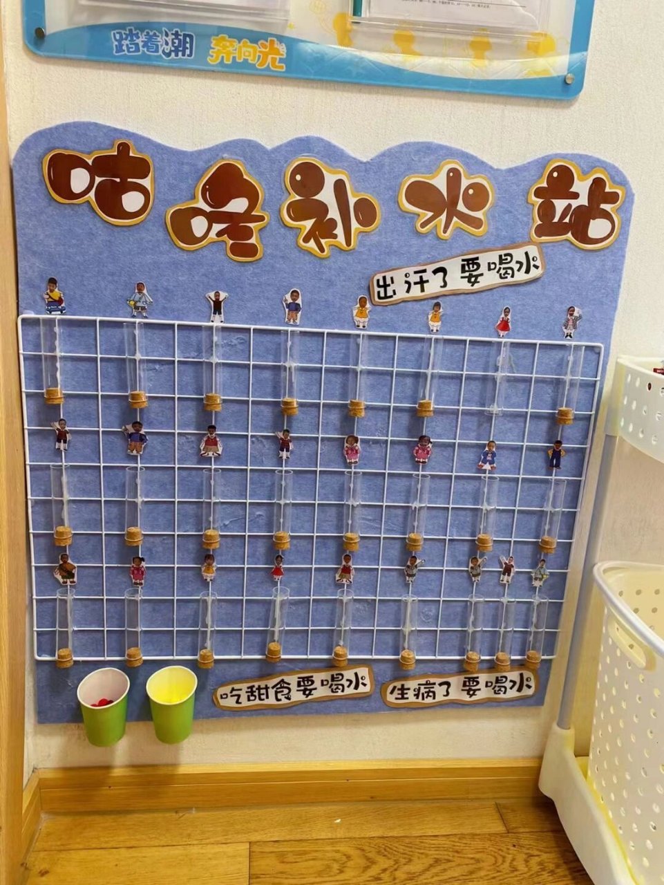 幼儿园小中大喝水记录环创 幼儿园小中大喝水记录环创##素材分享