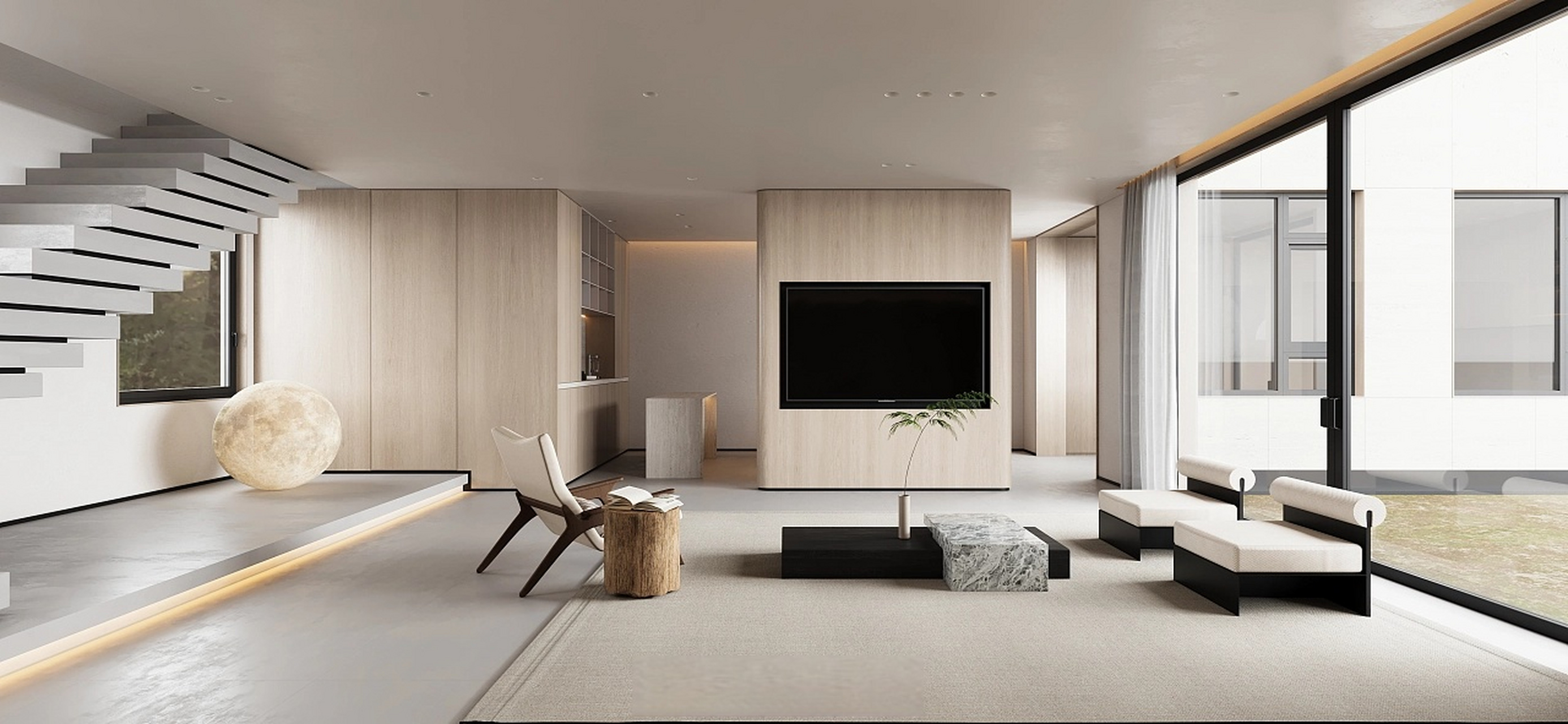 现代极简 | 高级又干净 温馨提示:透过落地窗的光绝美,一定不能错过