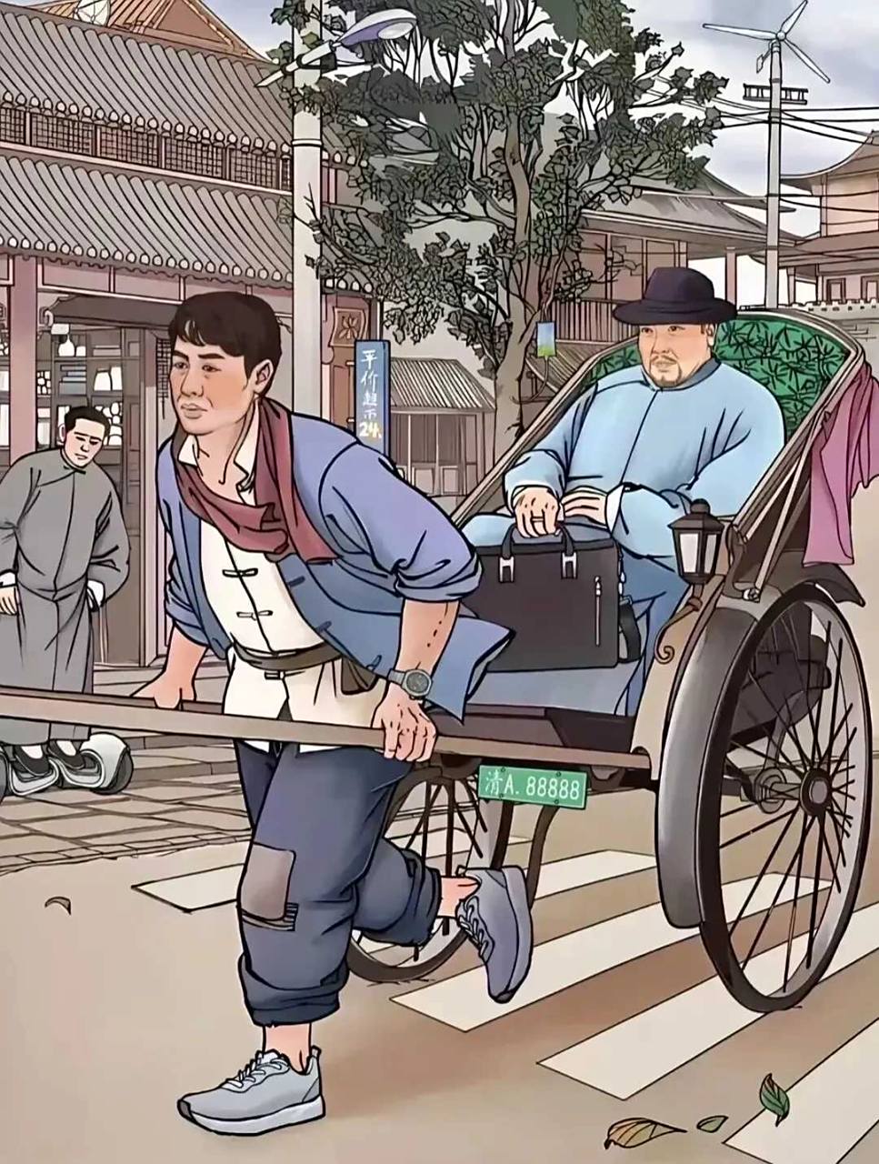 学了半年国画,试着画骆驼祥子