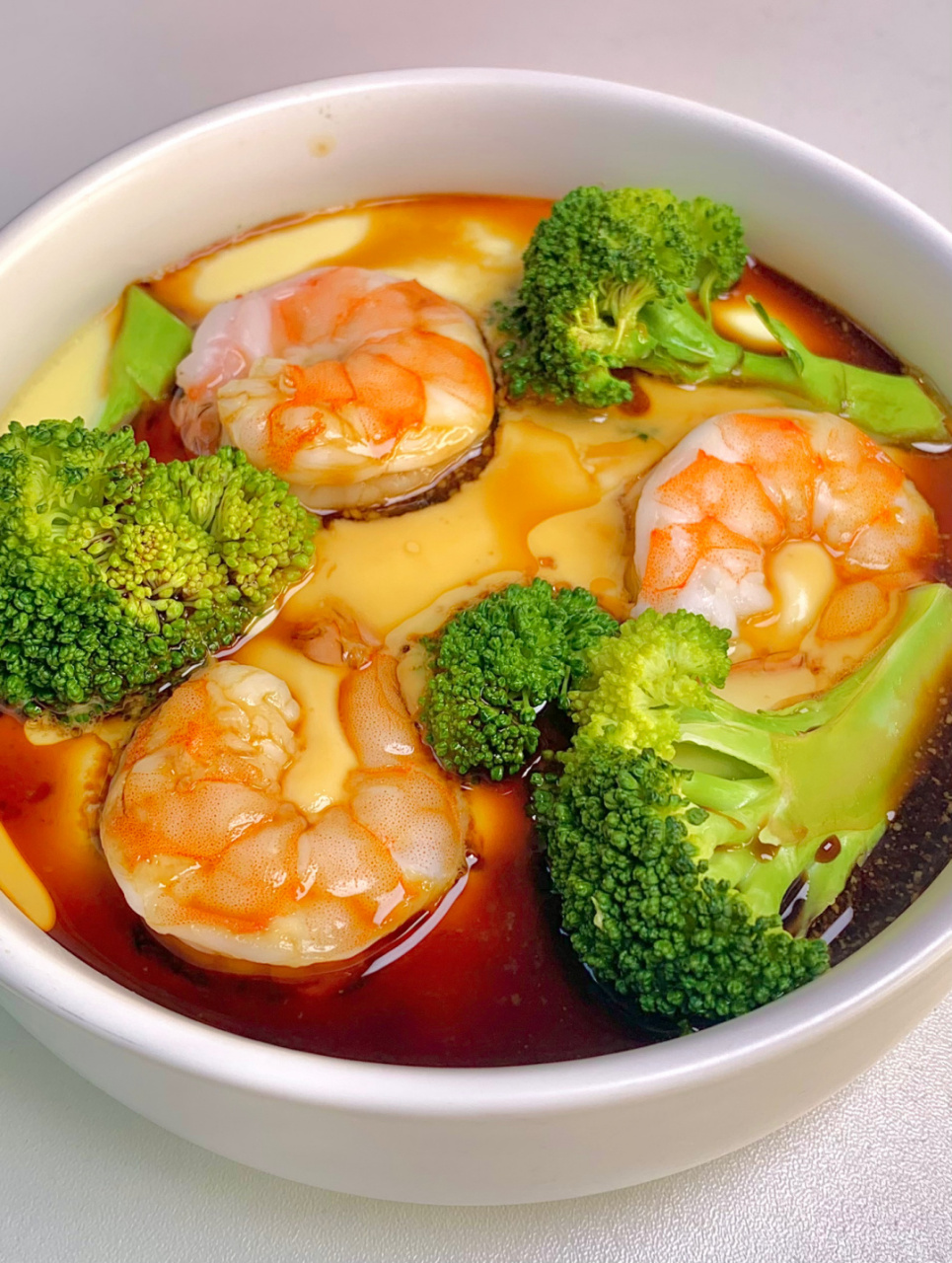 今天减脂餐分享西蓝花虾仁豆腐蒸蛋!巨好吃! 虾仁q弹!鸡蛋和豆腐嫩滑!