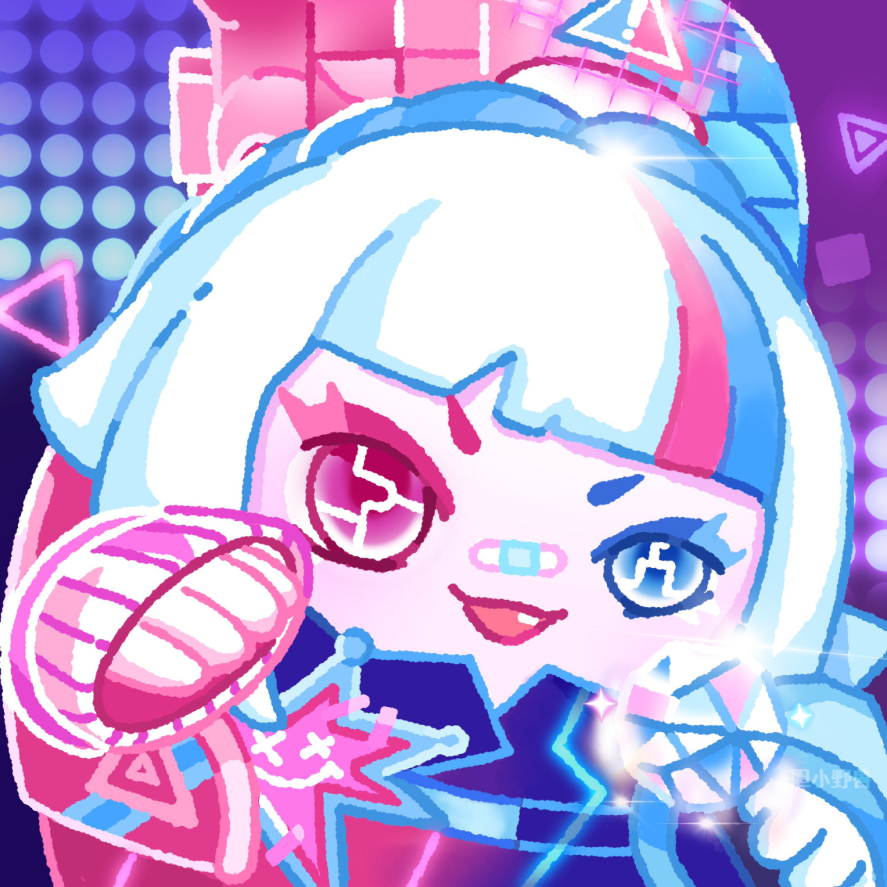 蛋仔头像|音爆曜星 疯批美人 (话说官方貌似很爱做黑化的隐藏款呢