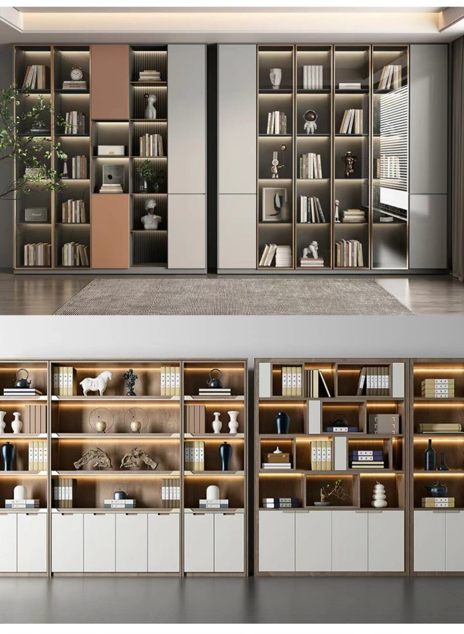 推荐12款美观大气时尚简约的书房书柜设计7515 独立的书柜配上