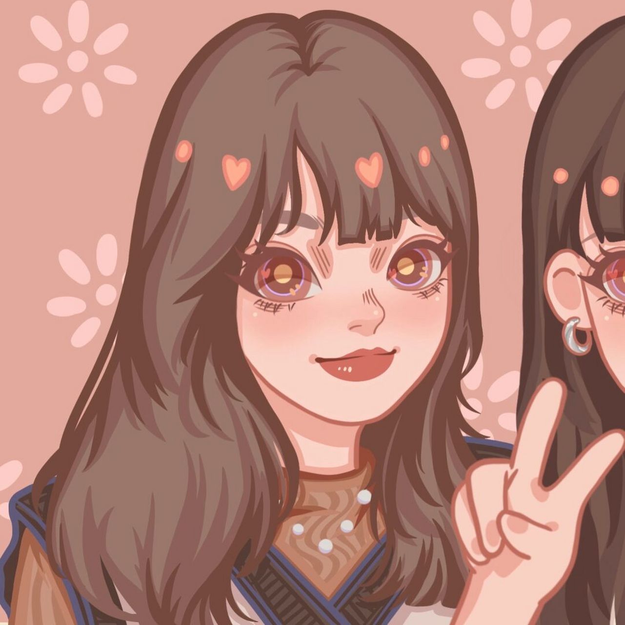 过段时间再画个三姐妹! #procreate# #寻找小红书绘画大神# #手绘头像