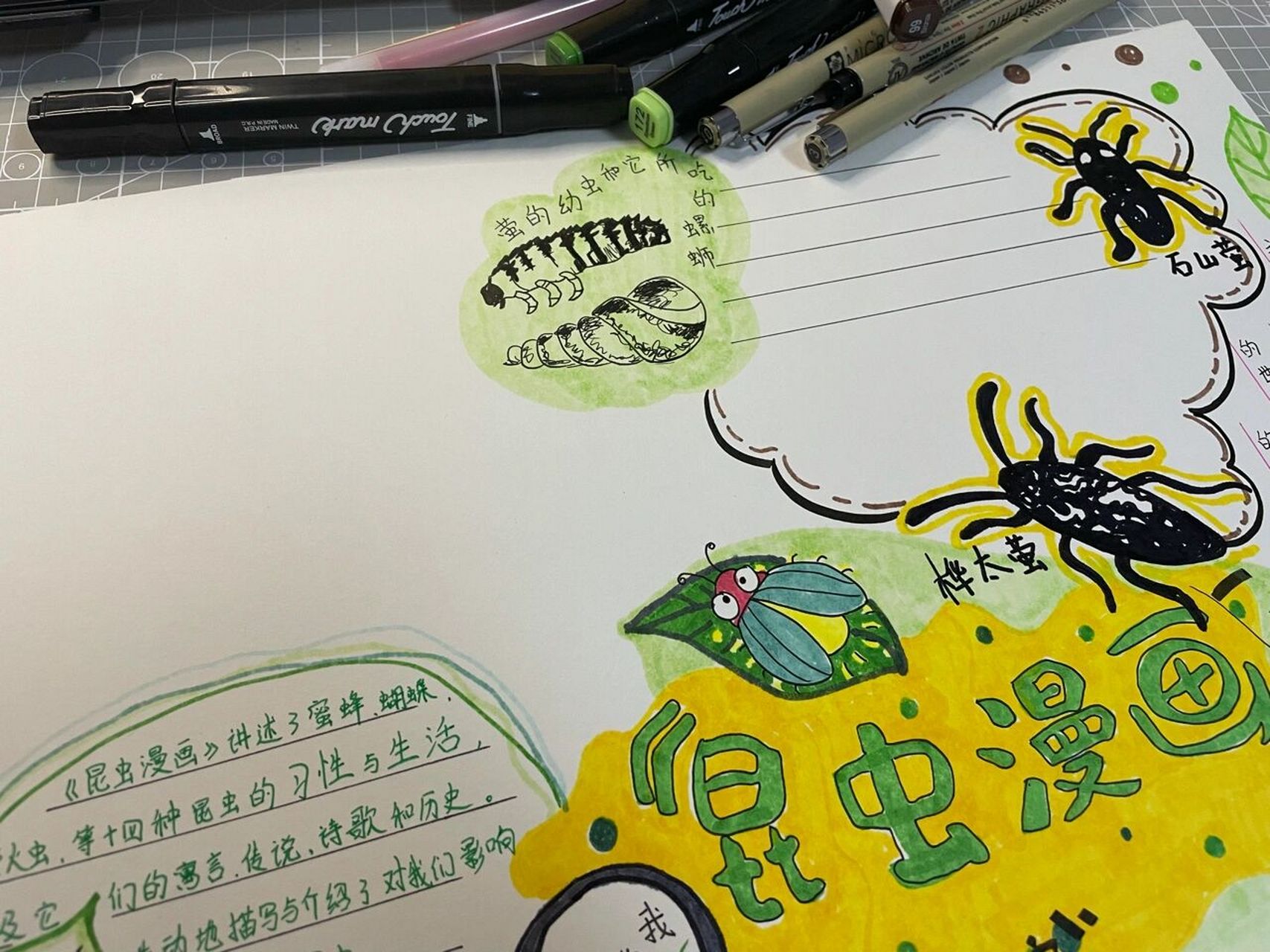 92手抄报|昆虫漫画|读书手抄报94 教育部基础教育课程教材发展