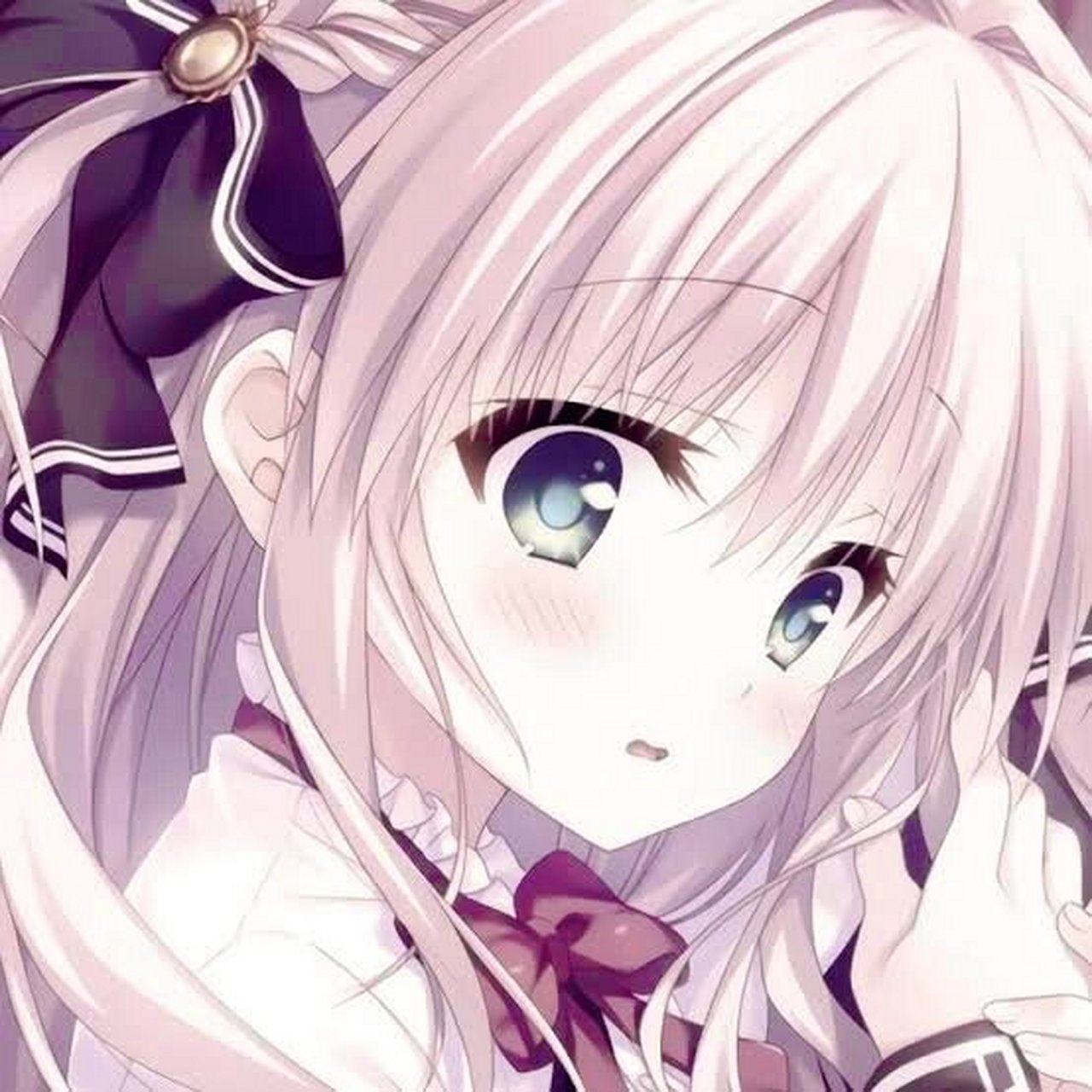 第十六篇-可爱二次元软妹女漫风格粉色头像 "我配不上这场故事的纸乔