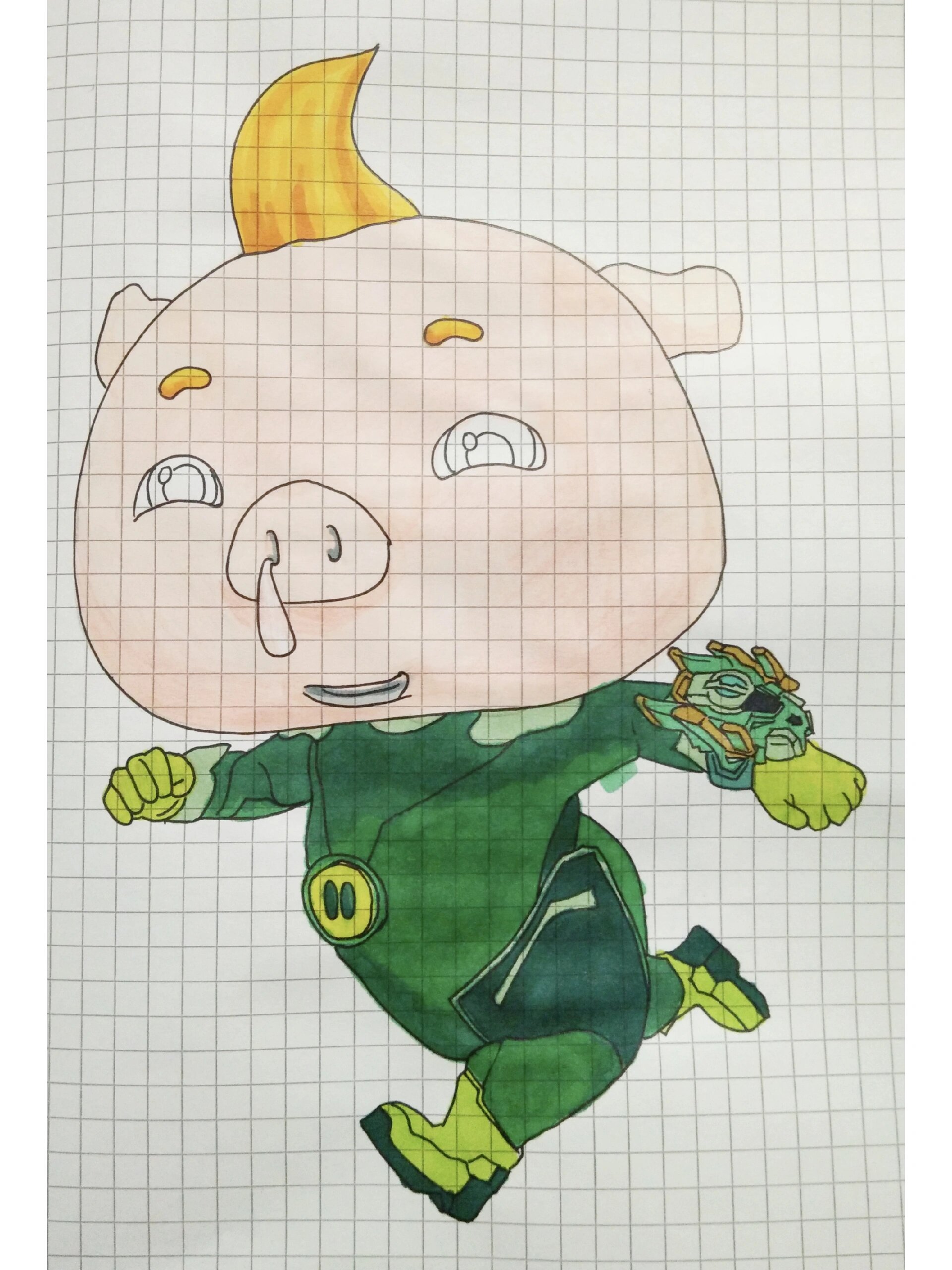 小呆呆的上色过程来了,一起画吧