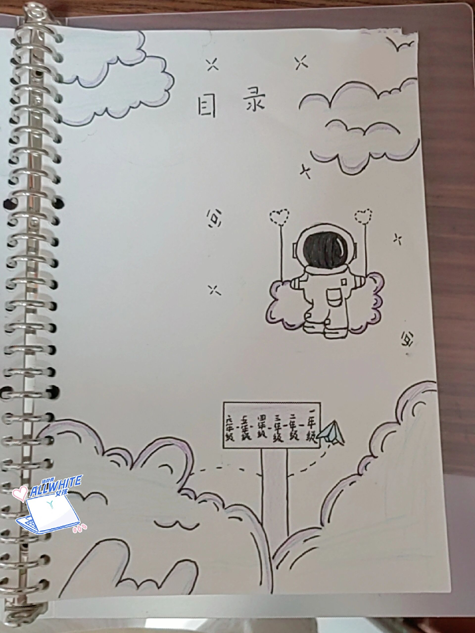 六年级成长纪念册 目录 #拯救者allwhite女孩