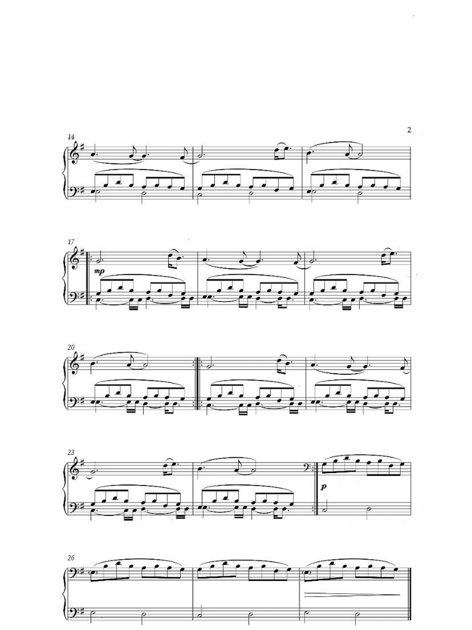 free lucky钢琴谱   98