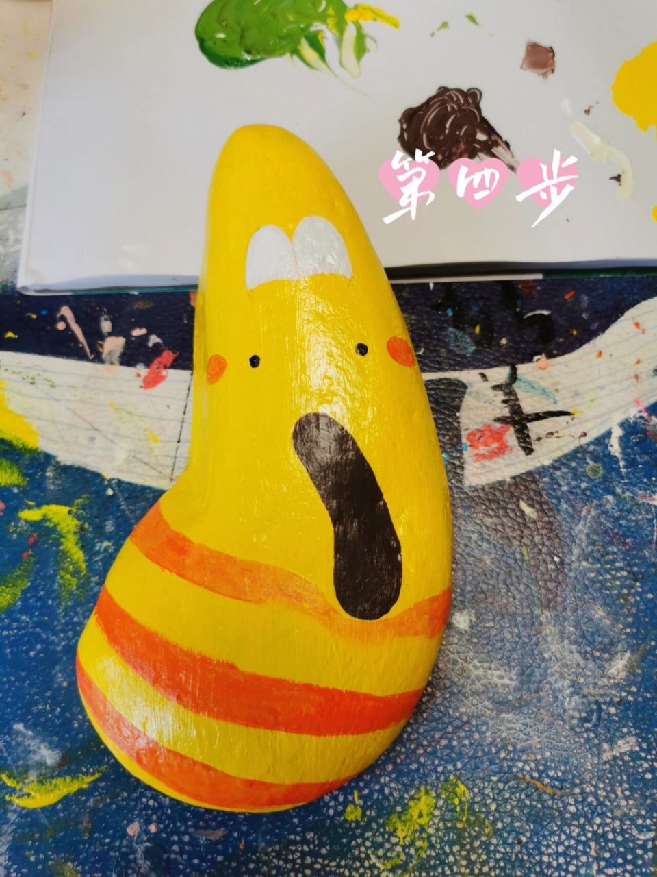 爆笑虫子石头画|一块石头的蜕变(含过程) 我又又又捡到了一块爆笑虫子