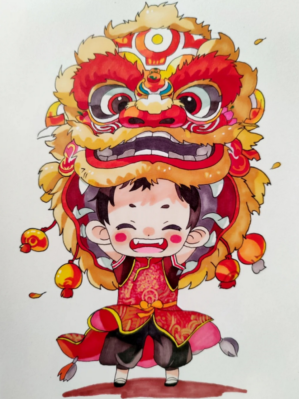 舞狮03是中国传统民俗表演,狮子03形象威武雄壮,表演动作灵活生动