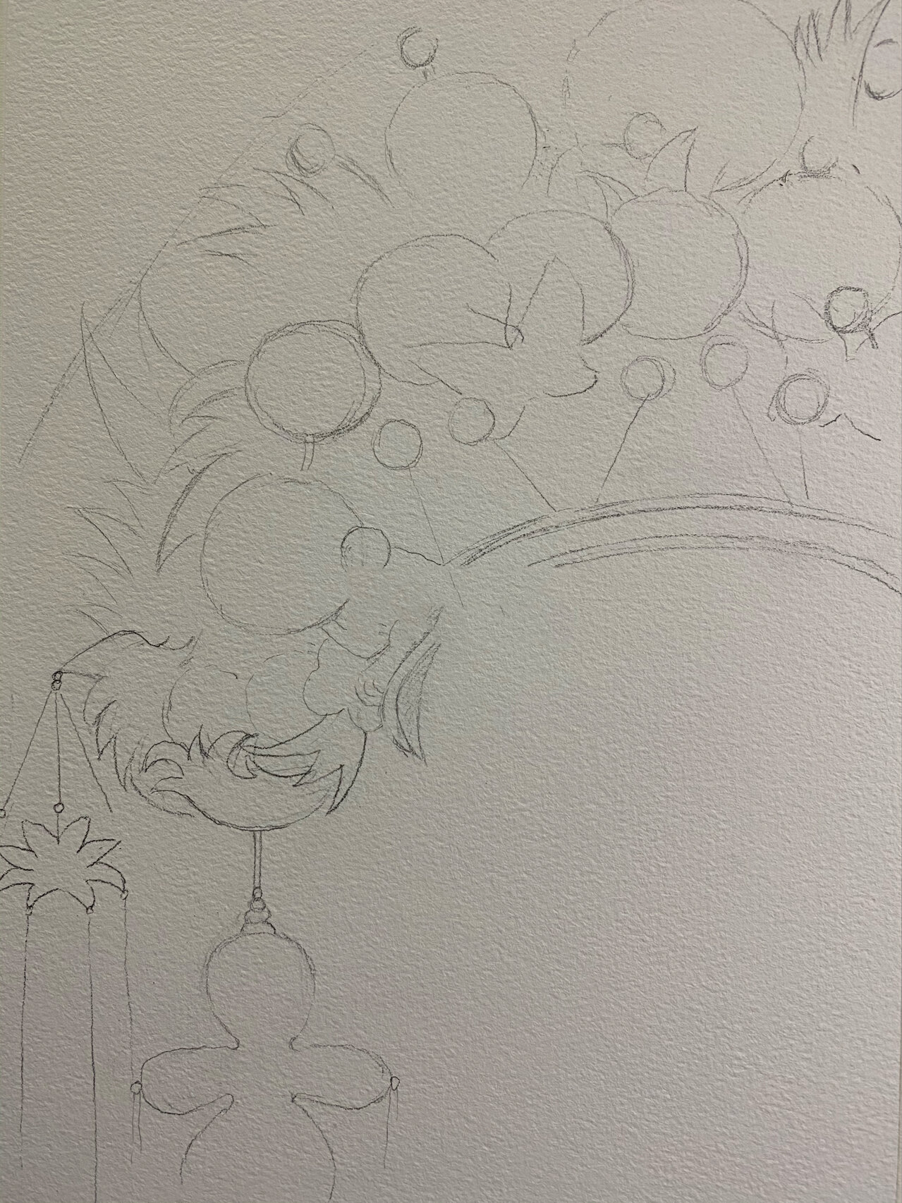 水彩|婚嫁系列之凤冠|附过程