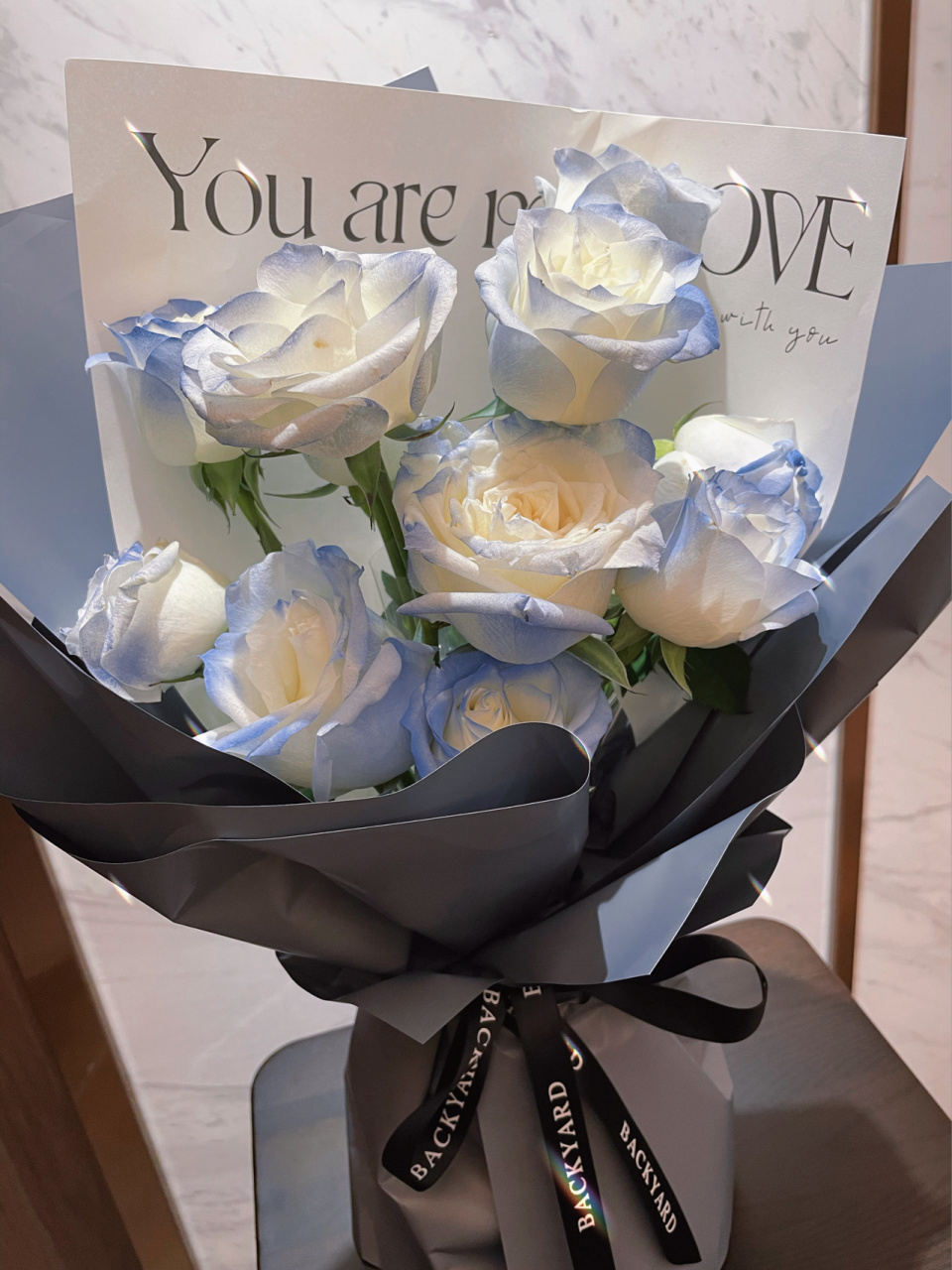 星辰与大海95密西根碎冰蓝玫瑰9707 又一年七夕收花09依然是