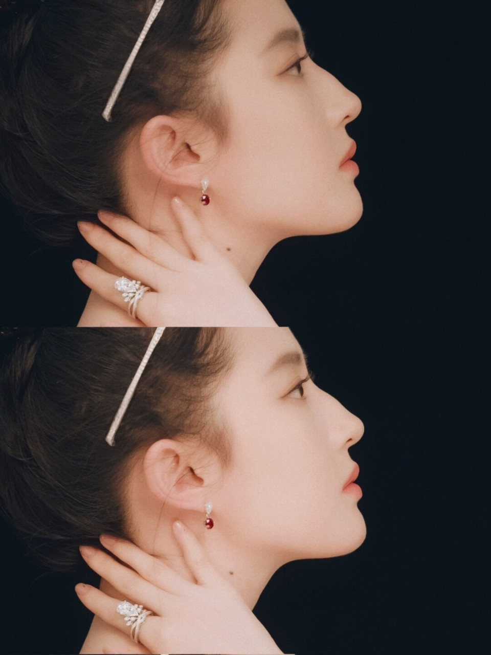 高盘发  chaumet钻石冠冕,刘亦菲这组造型太惊艳了,真61迪士尼在职