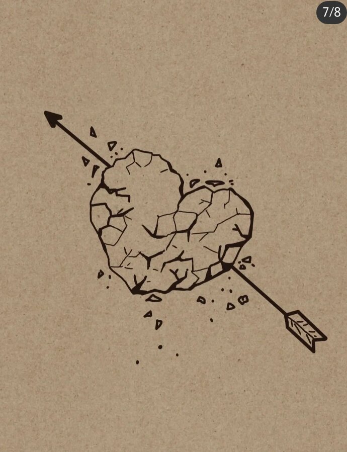 今天教你们怎么画碎心?