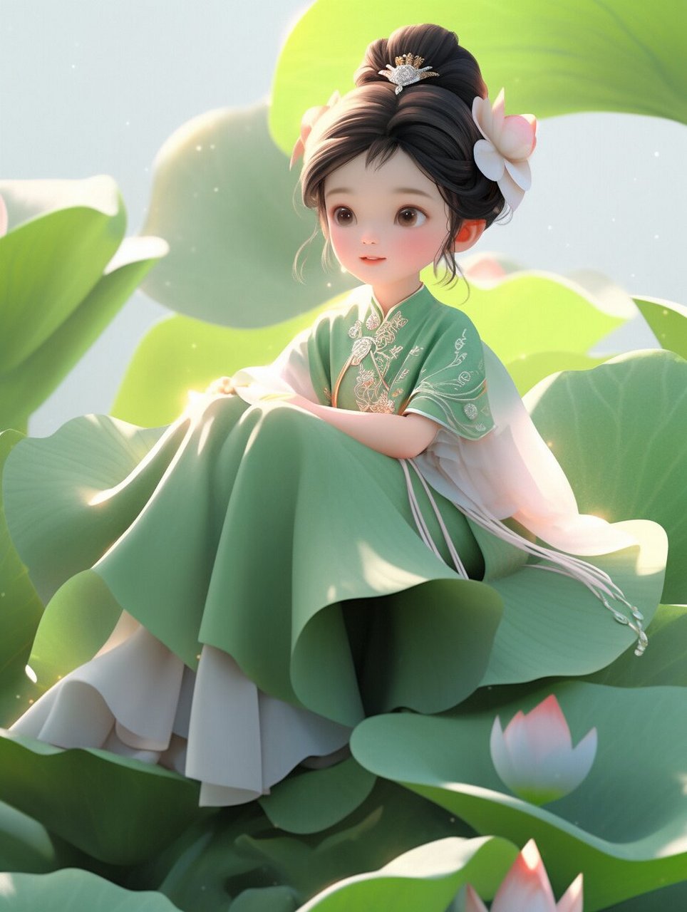 古风头像丨莲花仙子·第1幕 成仙记 万物有灵, 生而为莲; 千年修道