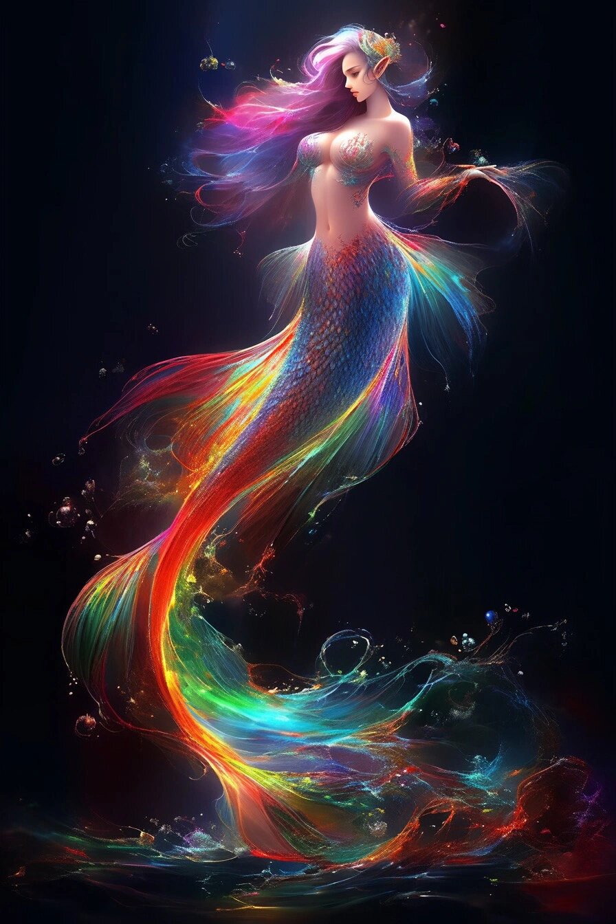 彩色系列美人鱼