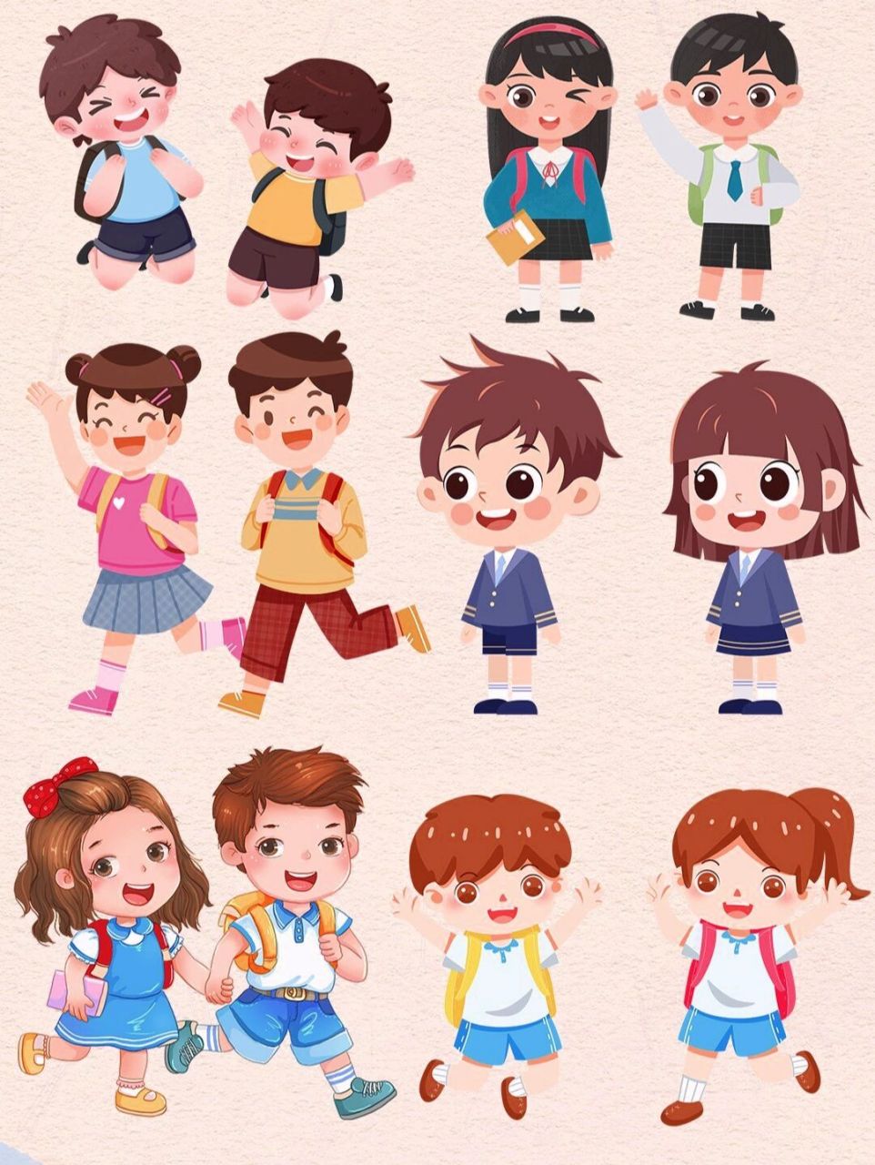 免扣png素材|卡通幼儿园小朋友人物素材! 🥳🥳🥳宝子们!